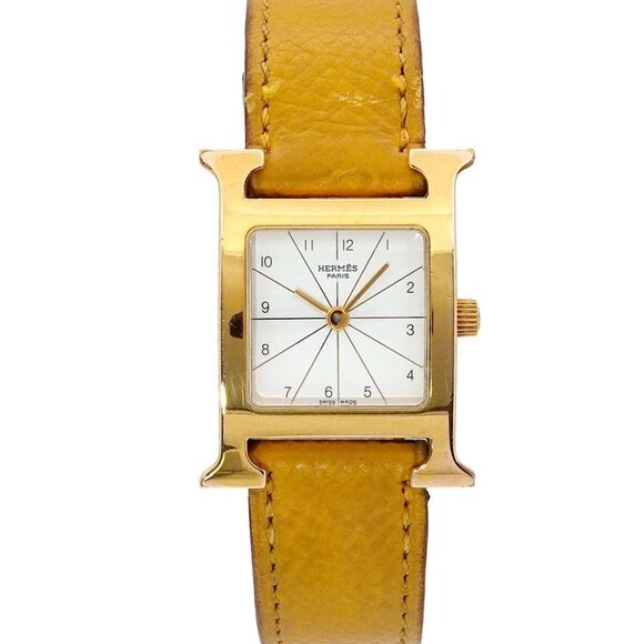 HERMES H Watch RS1.201 Quartz White Dial Ladies Watch 90280231 - Picture 1 of 8